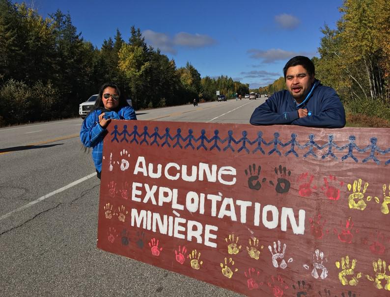 Algonquiens de Lac Barrrière disent non aux mines