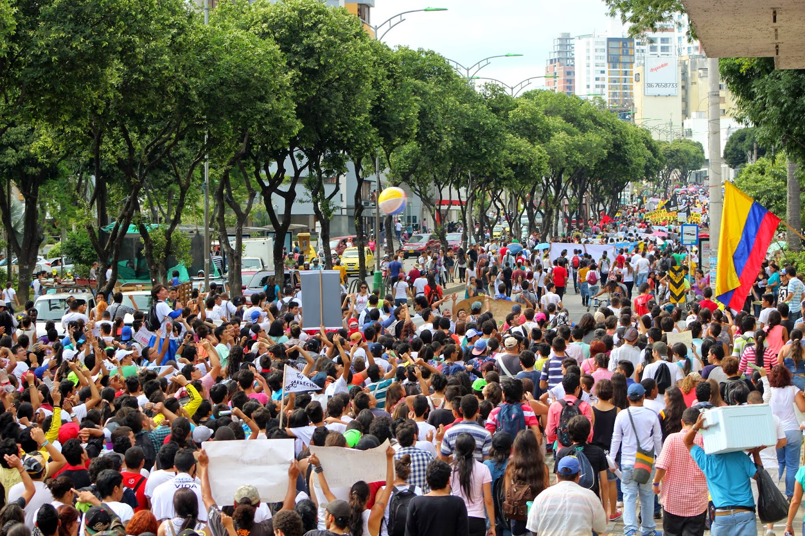 Marcha en Bucaramanga