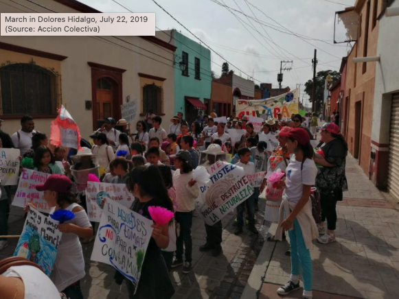 Marcha en Dolores Hidalgo