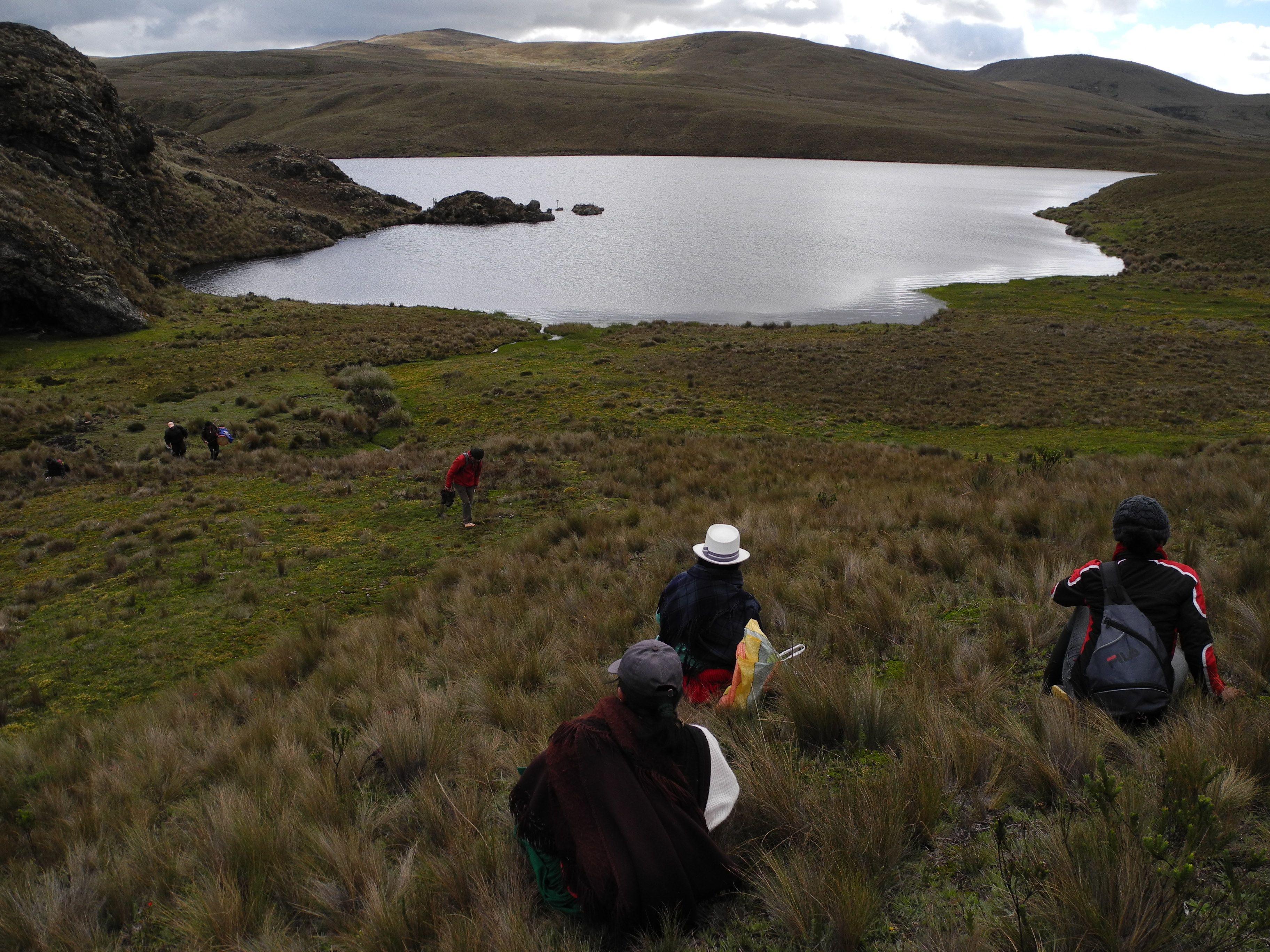 Lagoon in Kimsacocha 